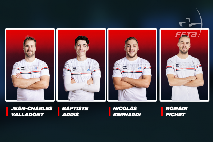 Recurve men’s French national team for 2023.