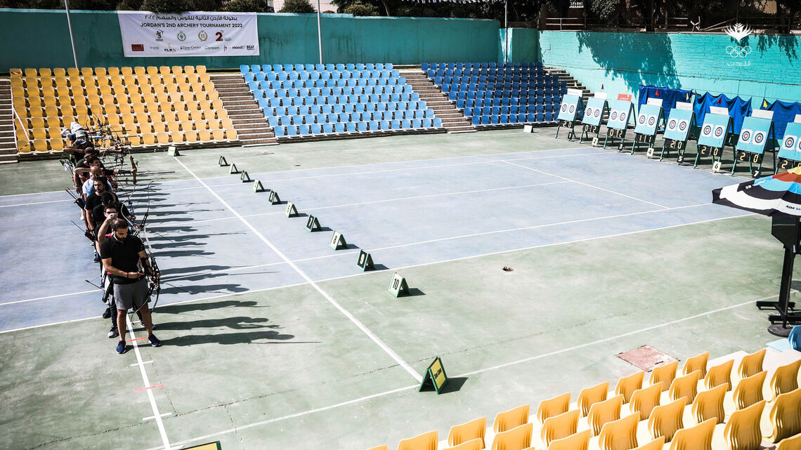 Jordan’s second archery tournament 2022 was held on a tennis.