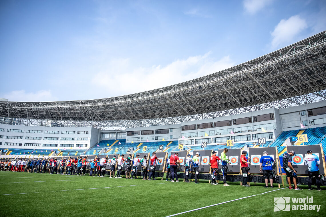 The qualifying arena at Yuanshen Stadium.